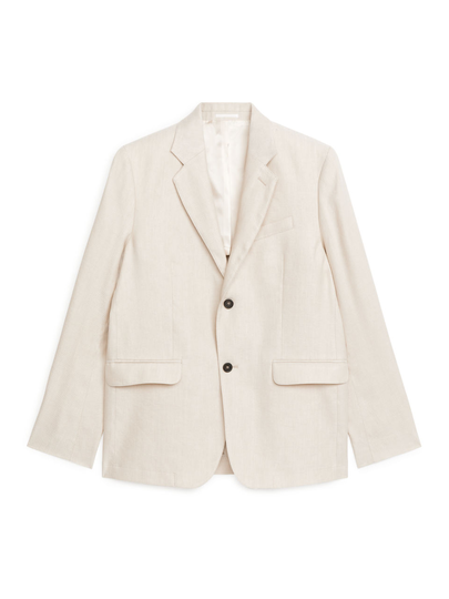 Modern Hemp-Cotton Blazer - White