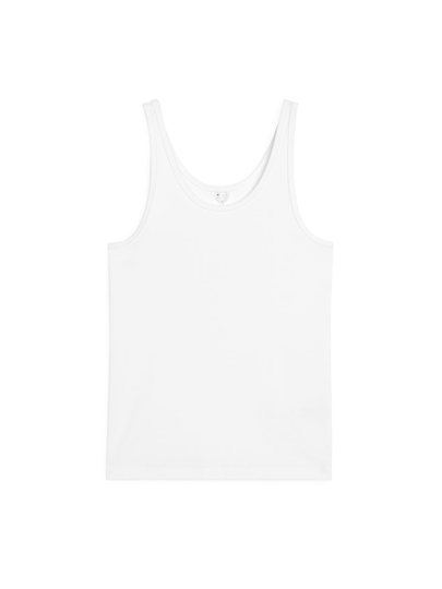 Ribbed Tank Top - White