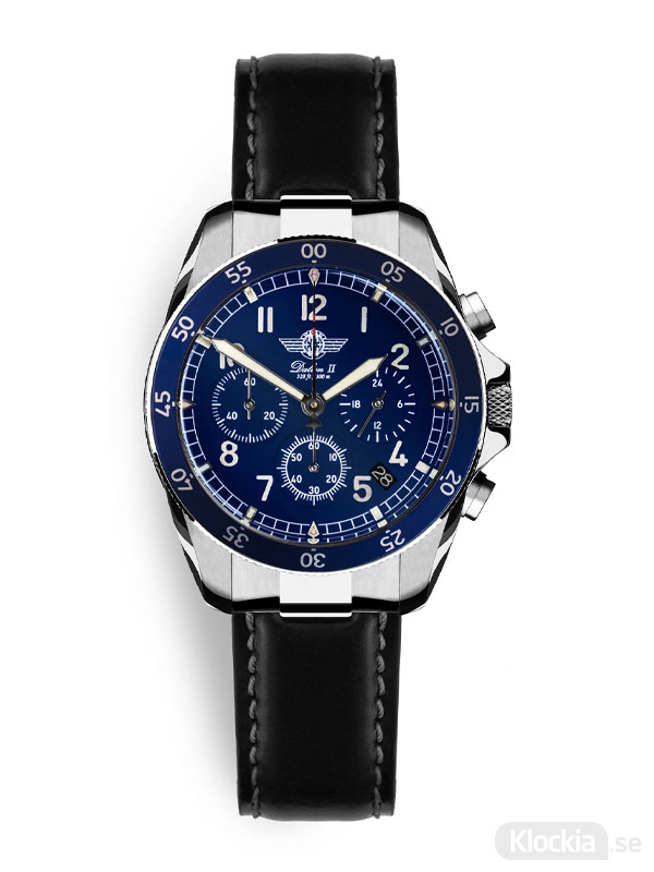 MALM Dalton 2 Blue Chronograph 41 Black Officer MW-DAII39BLUESWAF-LTD - Herrklocka