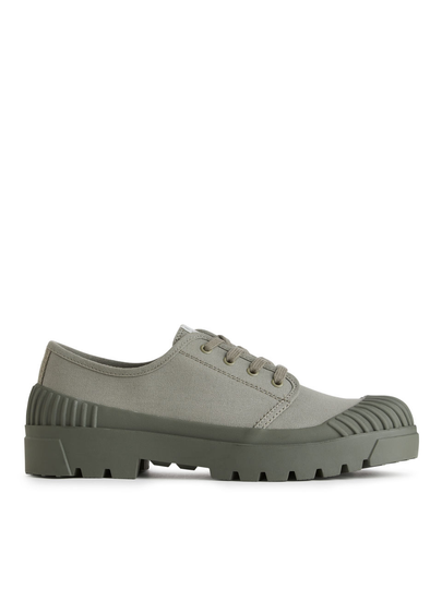 Chunky Canvas Trainers - Green