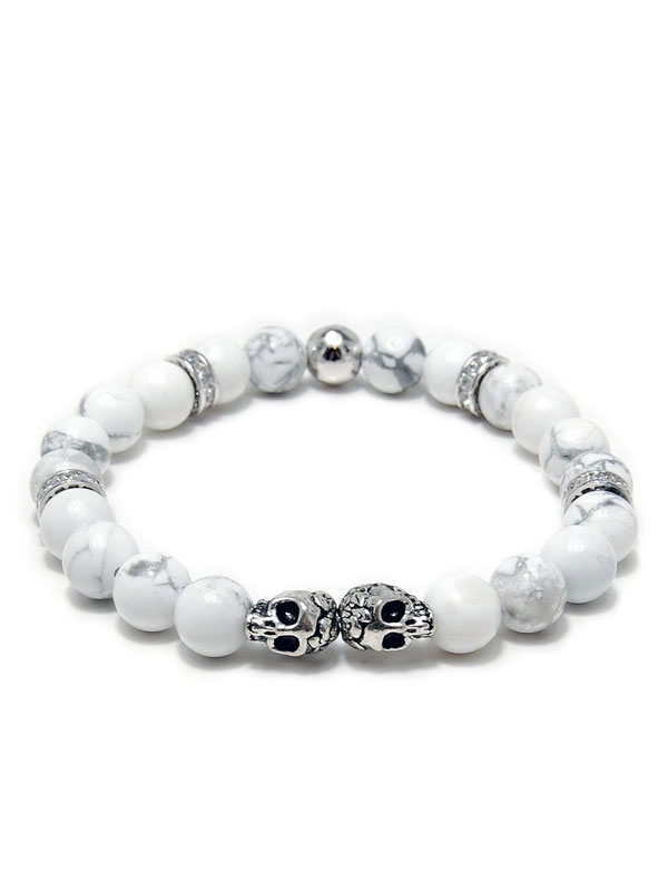Von Lukacs Twins White Howlite Large 18cm TWSWH8L