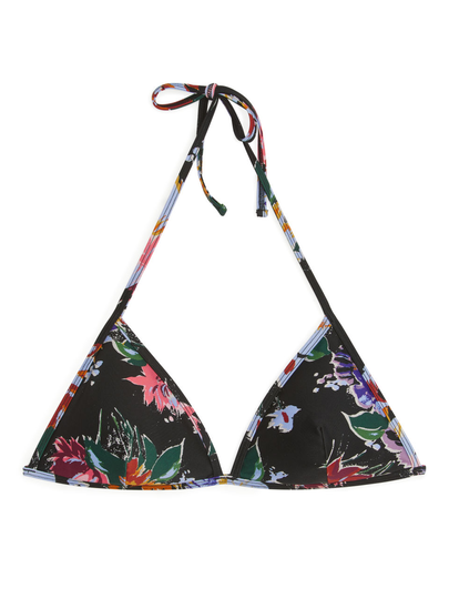Halterneck Bikini Top - Blue