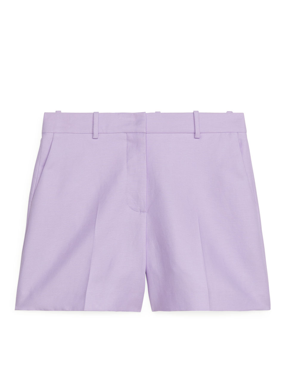 Dressed Cotton-Hemp Shorts - Purple