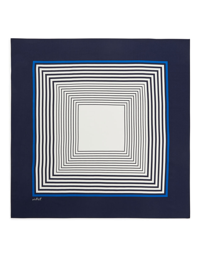 Square Silk Scarf - White