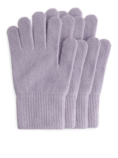 Organic Cotton Gloves - Purple
