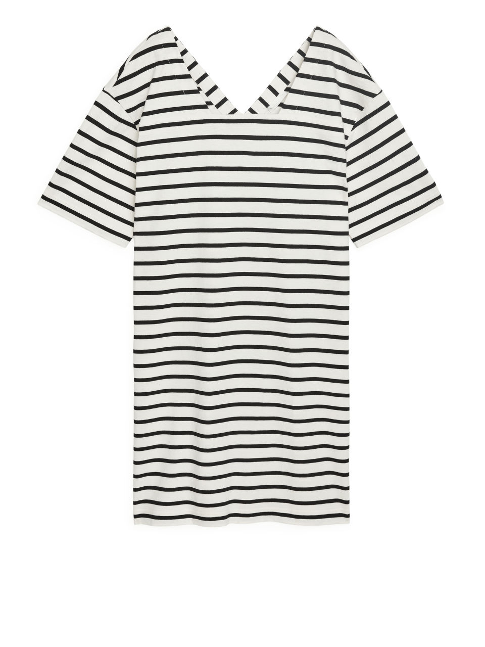 Square-Neck Jersey Dress - Beige