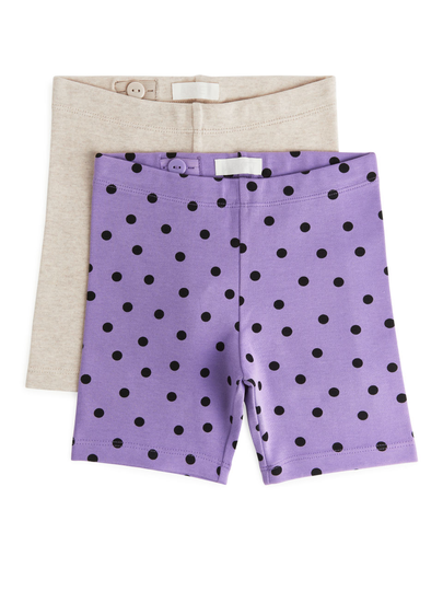 Cycling Shorts Set of 2 - Purple