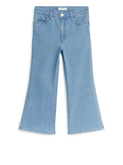 Flared Stretch Jeans - Turquoise