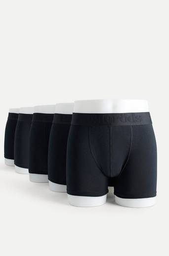 Resteröds Boxerkalsonger i ekologisk bomull 5-pack Svart