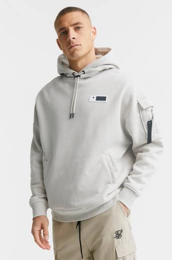 SIKSILK Hoodie Toggle Cord Oversized Hoodie Grå
