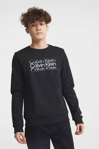 Calvin Klein Sweatshirt Inst. Cut Off Logo Sweatshirt Svart