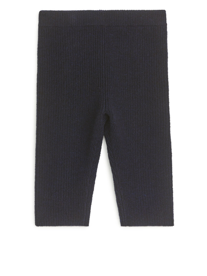 Knitted Wool Trousers - Blue