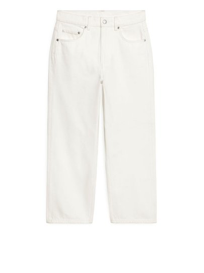 STRAIGHT CROPPED Jeans - White