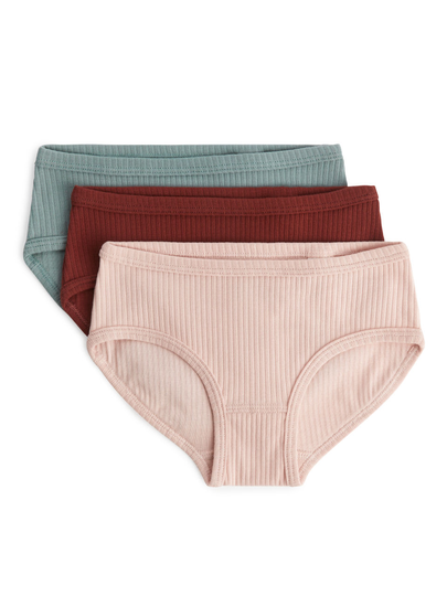 Ribbed Jersey Briefs - Orange