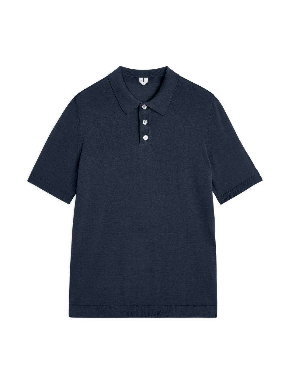 Cotton Silk Polo Shirt - Blue