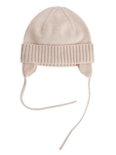 Earflap Beanie - Beige