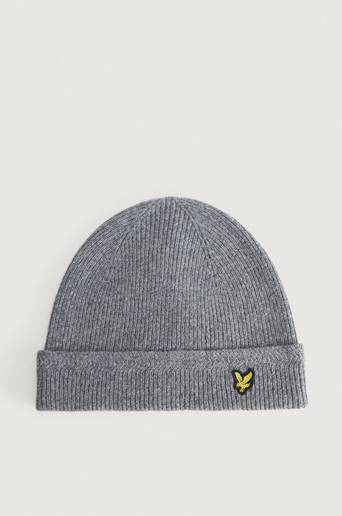 Lyle & Scott MÖSSA Racked Rib Beanie Grå