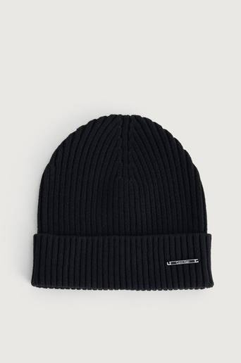 Calvin Klein Mössa Basic Rib Beanie Svart
