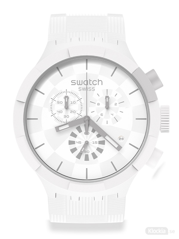 SWATCH Chequered white SB02W400 - Unisexklocka