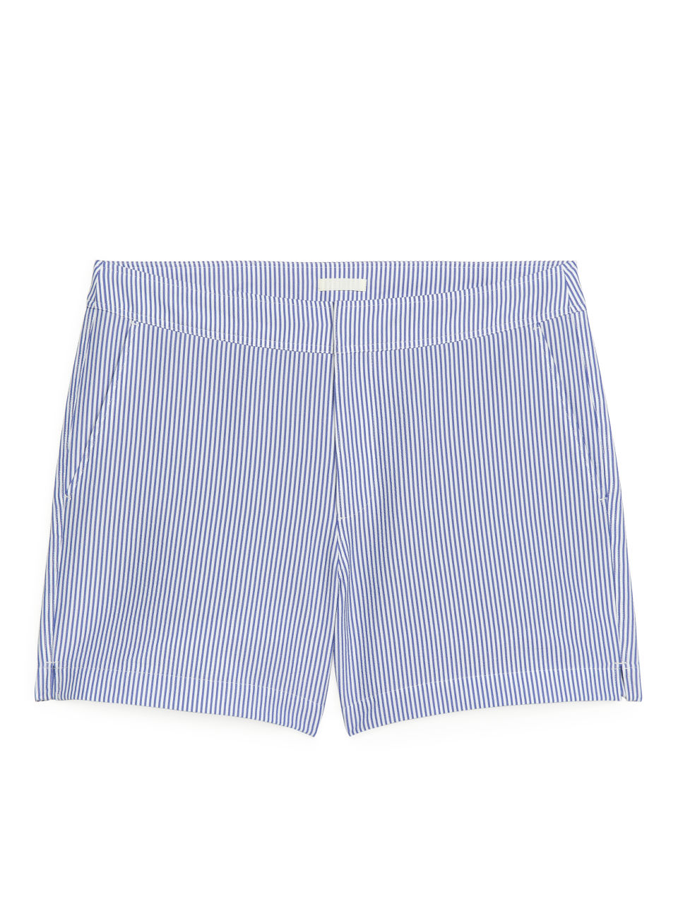 Seersucker Swim Shorts - White