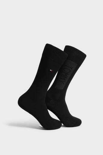 Tommy Hilfiger Strumpor TH Men Sock 2P Logo Block 2-pack Svart
