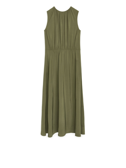 Long Sleeveless Dress - Green