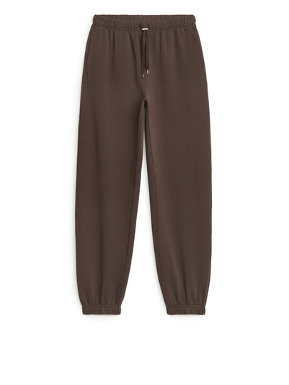 Soft French Terry Sweatpants - Brown