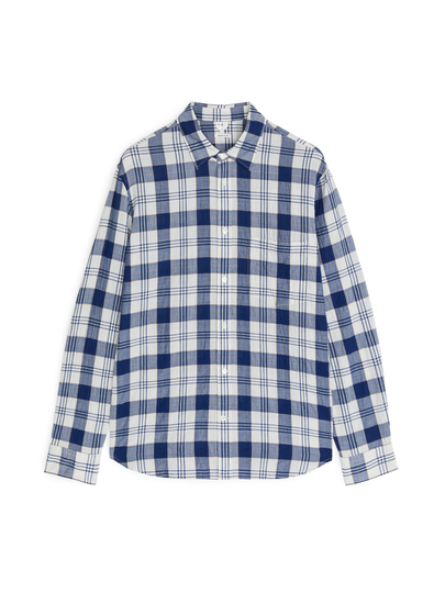 Shirt 5 Seersucker Check - Blue