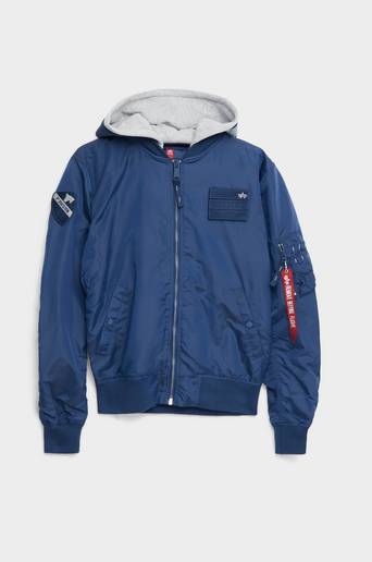 Alpha Industries Bomberjacka MA-1 TT Hood Custom Blå