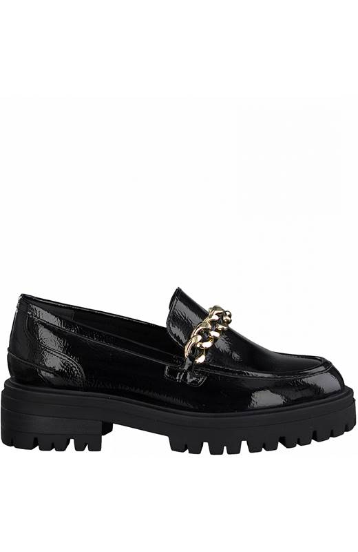 Tamaris Loafer i lack Svart