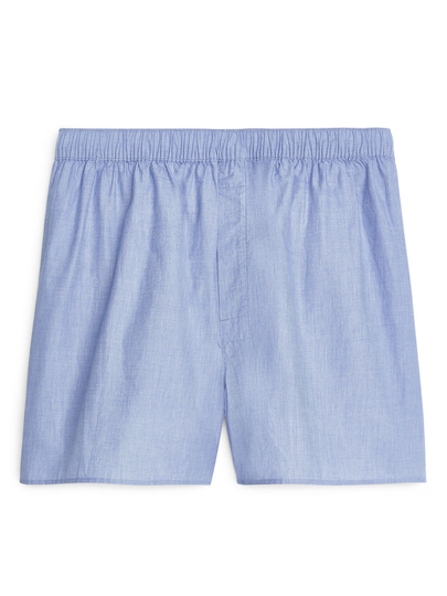 Woven Cotton Boxer - Blue