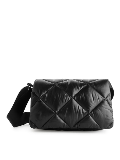 Quilted Crossbody Bag - Black