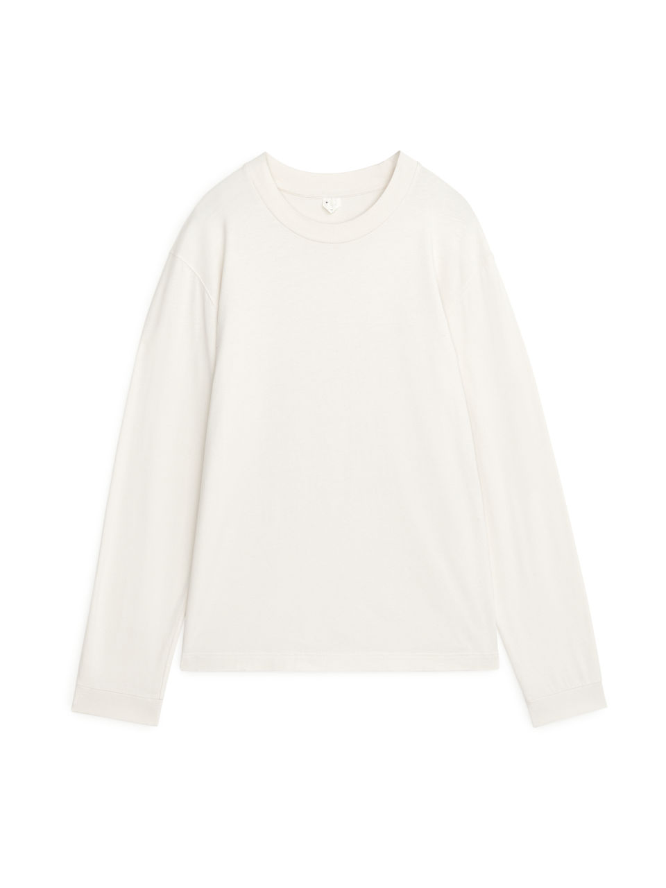 Long-Sleeved Organic Cotton T-Shirt - Beige