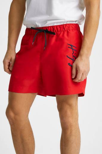 Tommy Hilfiger Badshorts Medium Drawstring Röd
