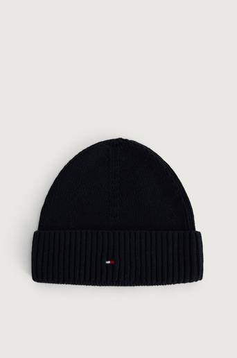 Tommy Hilfiger Mössa Essential Rib Short Beanie Svart