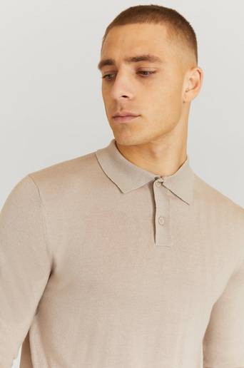 Studio Total Stickad tröja Merino Piké Natur