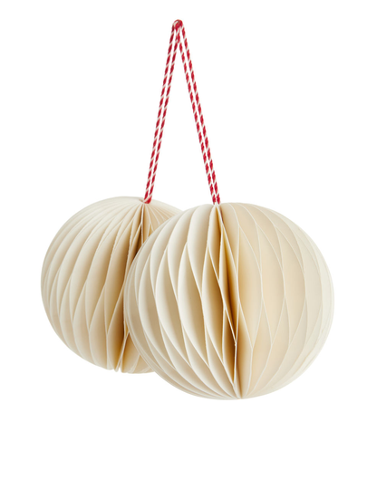 Honeycomb Ornaments 7.5 cm - White