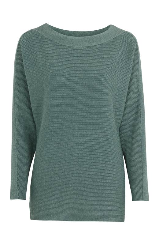 Soyaconcept Mjuk jumper med pingvinärm Dollie Grönmelange