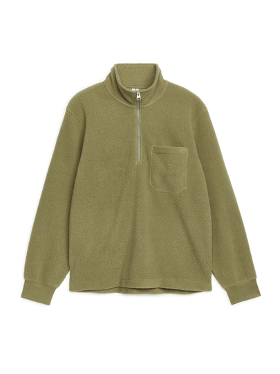Half-Zip Fleece Jumper - Green