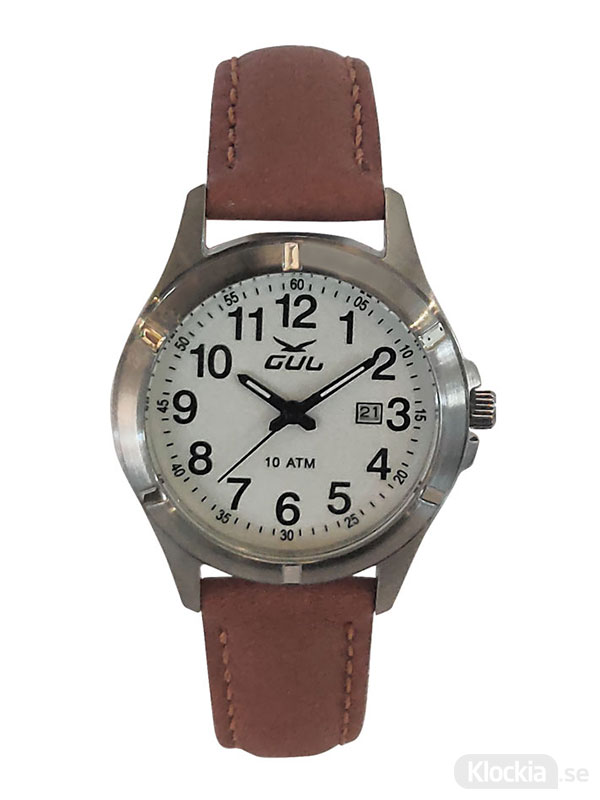 GUL Surf Glow Brunt läderarmband 525051021 - Barnklocka