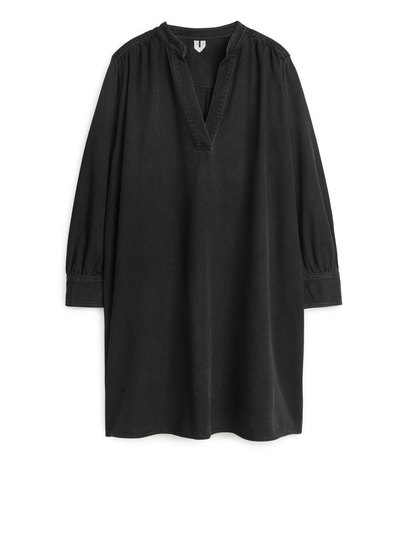 Cotton Tunic Dress - Black