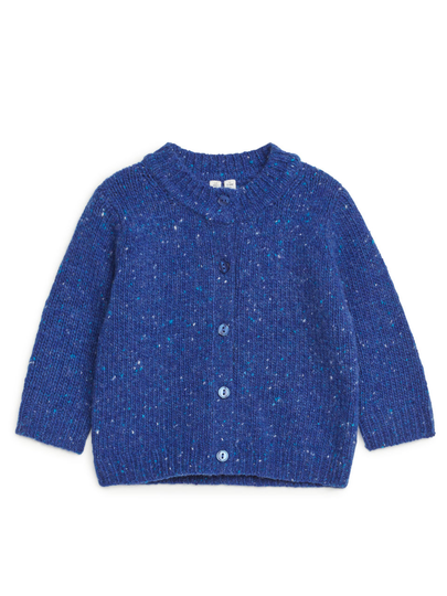 Merino Wool Cardigan - Blue