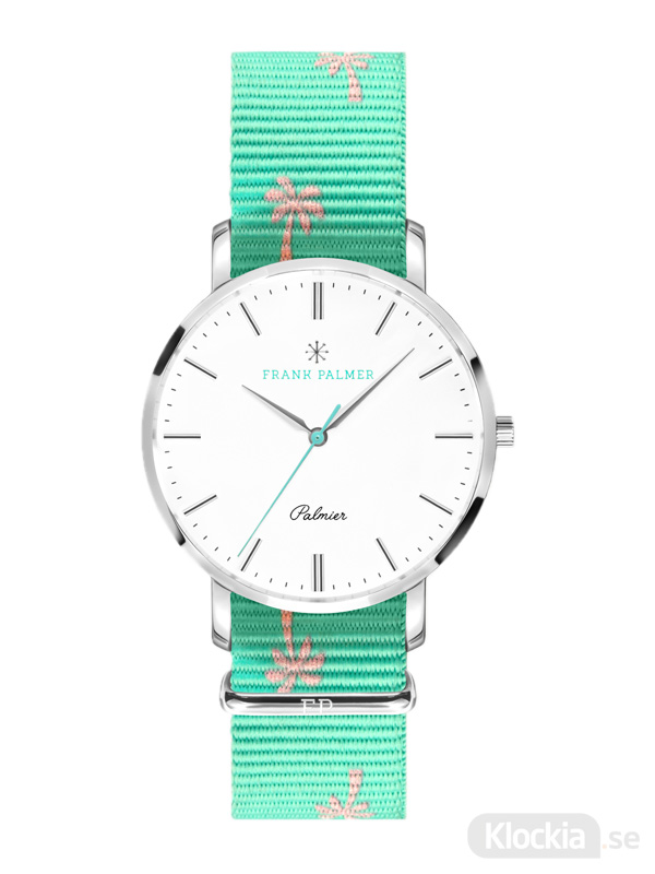 Frank Palmer - Palmier Steel Case - Turquoise Nato FPW0034