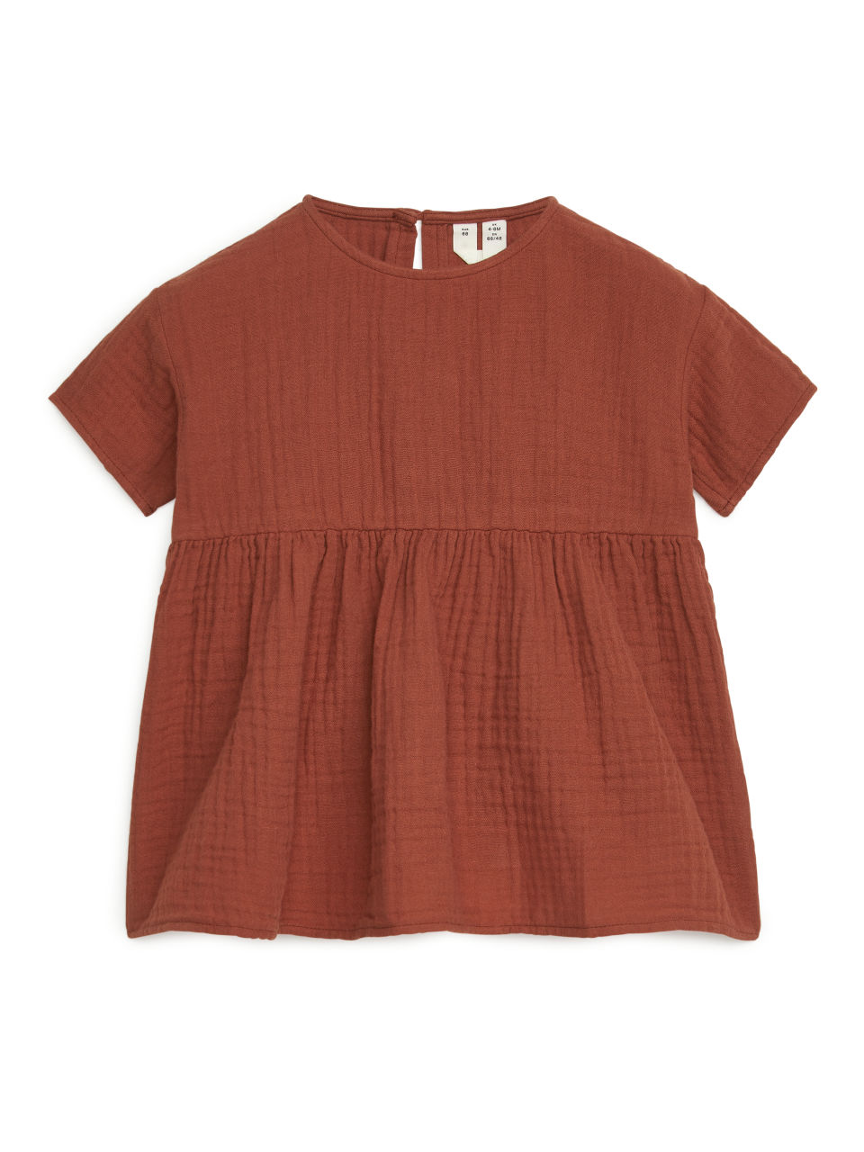Relaxed Muslin Dress - Orange