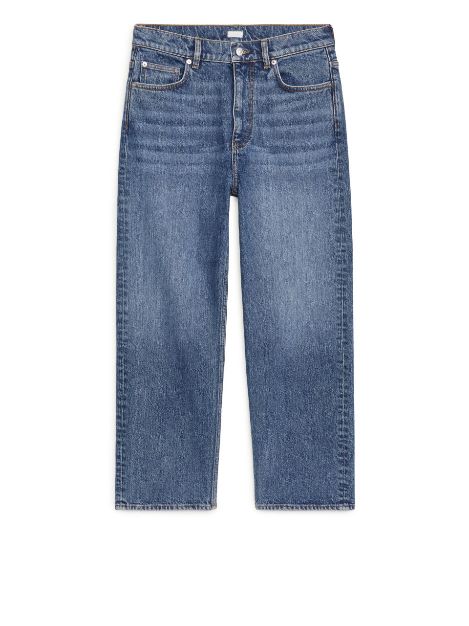 STRAIGHT CROPPED STRETCH Jeans - Blue