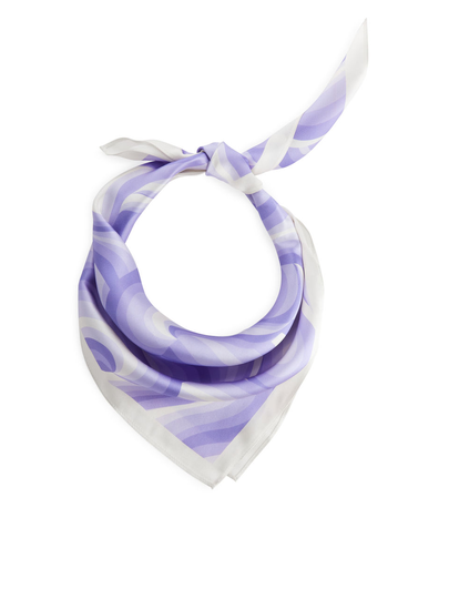 Square Silk Scarf - Purple