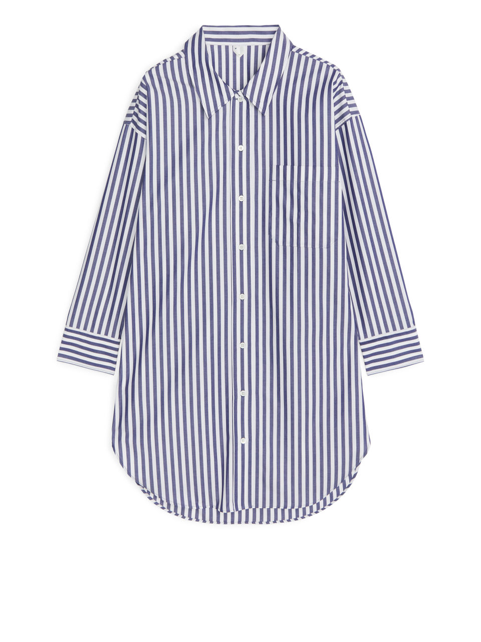 Bengal Stripe Poplin Shirt - Blue