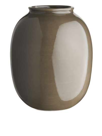 Glazed Vase 22 cm - Brown