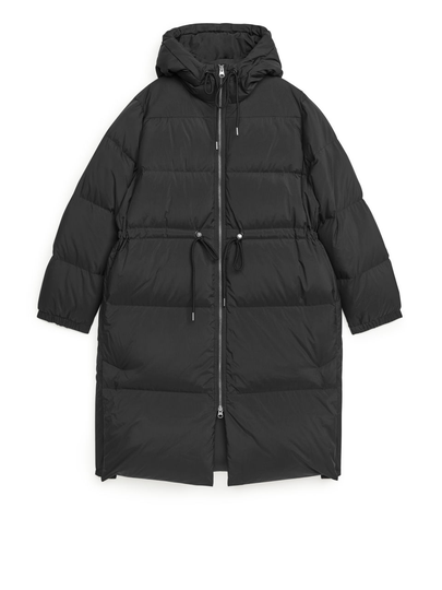 2021 Waisted Down Coat - Black