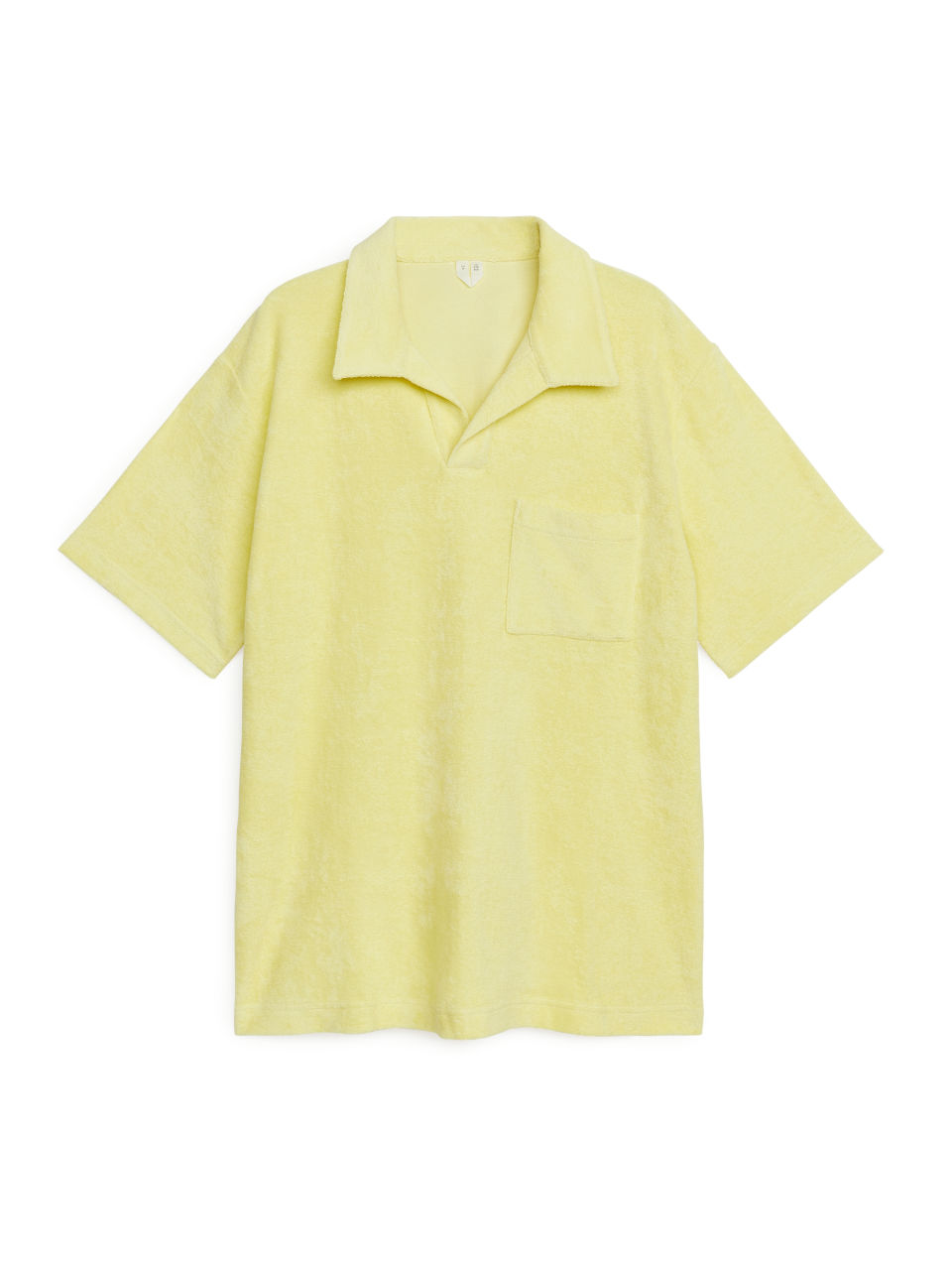 Cotton Towelling Polo Shirt - Yellow